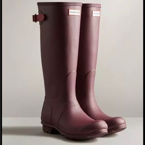 Hunter Boots - GUC, Tall, Matte, Burgundy, Size 8